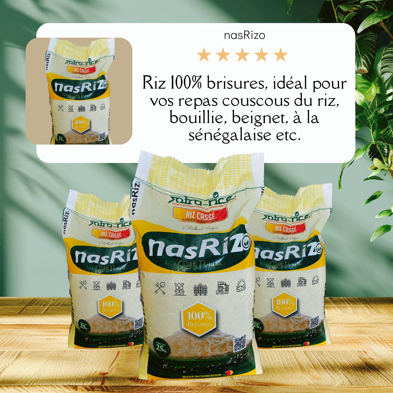 Riz blanc 100% brisures