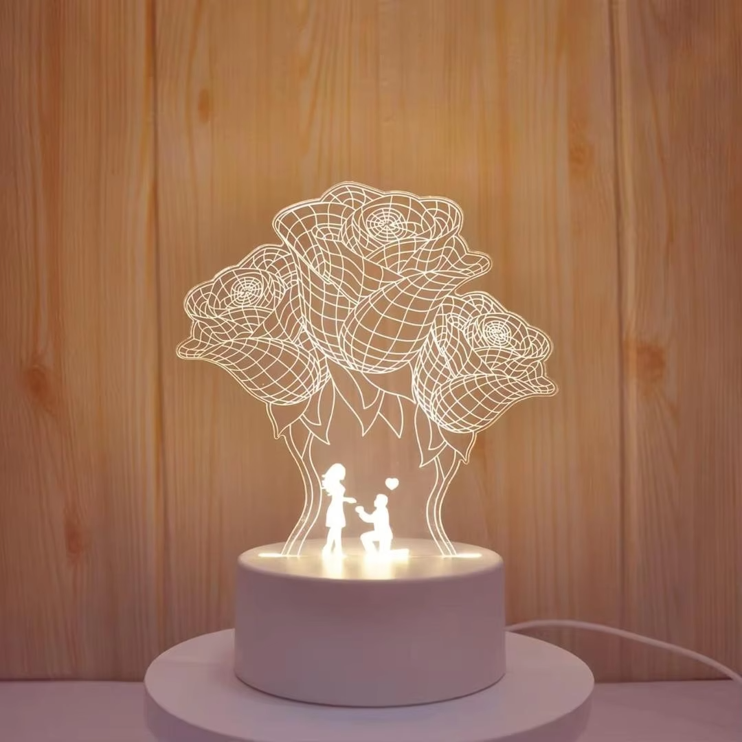 Décorations de Fête Islamique Musulmane Eid Mubarak, Veilleuse LED 3D Ornement Festival Ramadan pour Décoration de Chambre à Coucher à Domicile - Image 3