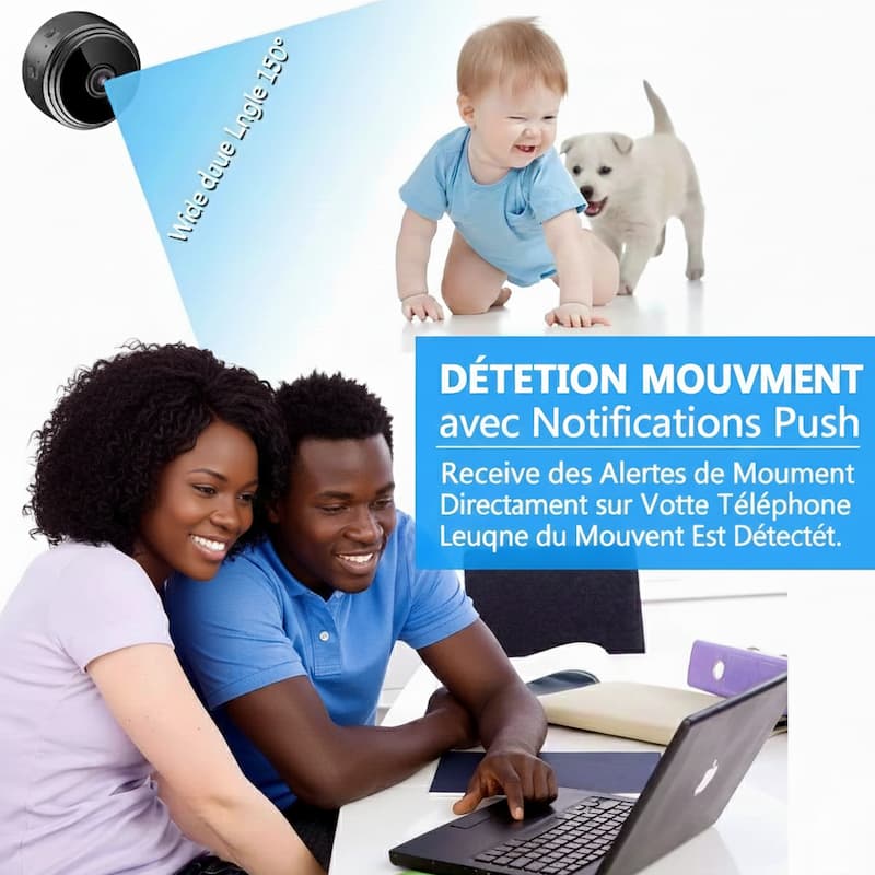 Mini Caméra A9 1080p (Wifi professionnel avec carte memoire) - Image 2