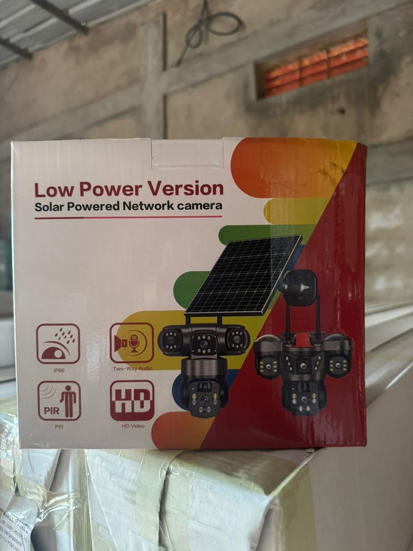 Caméra solaire WiFi extérieure 3 objectifs V380pro avec détection humanoïde, surveillance, carte SIM 4G. - Image 2