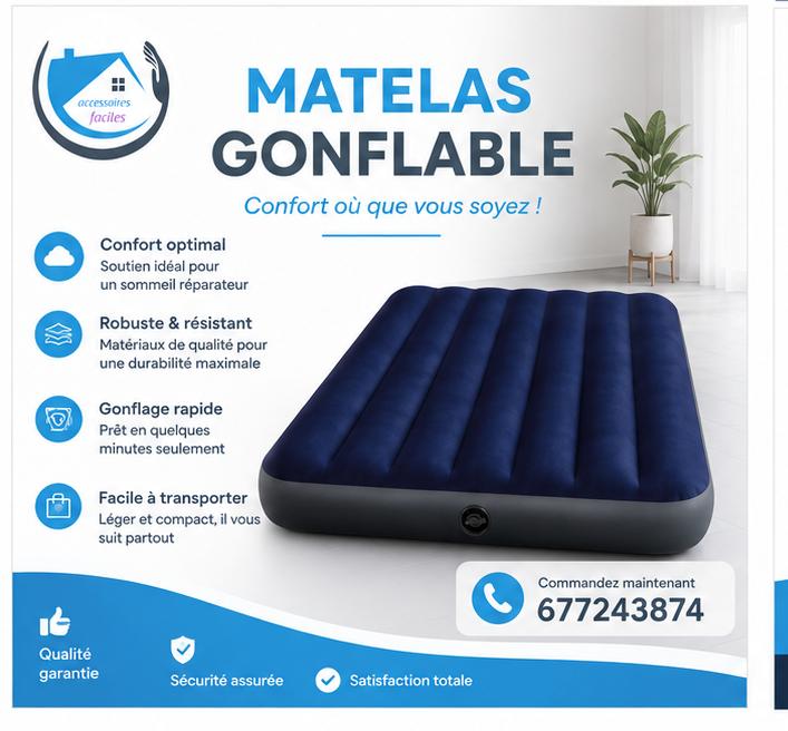 Matelas gonflable en 1, 2 et 3 places