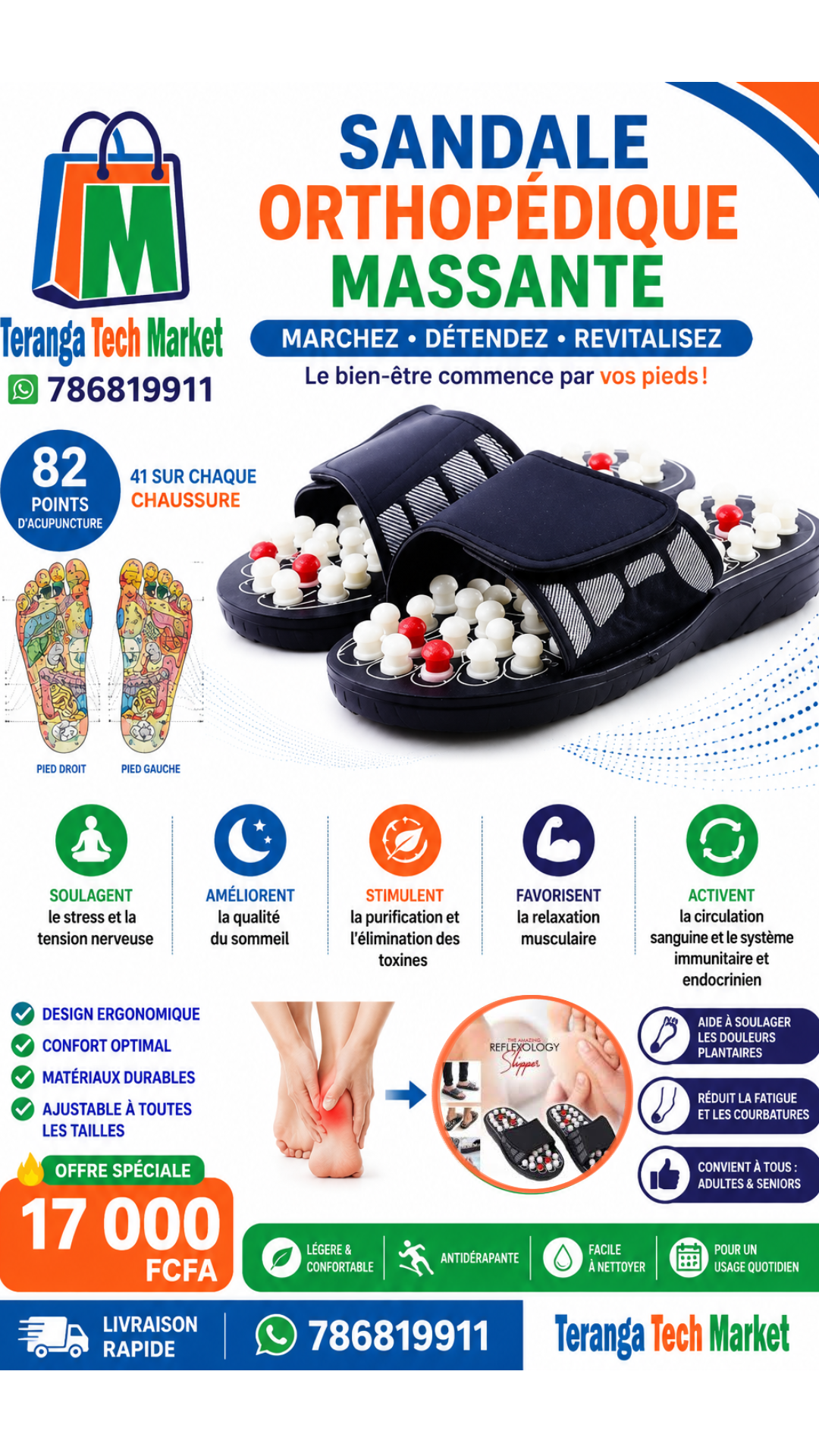 Sandale Orthopedique Massante