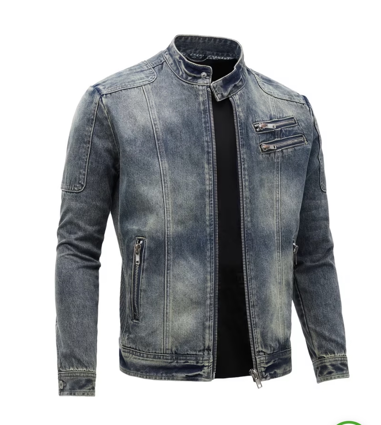 Veste en jean délavé pour homme