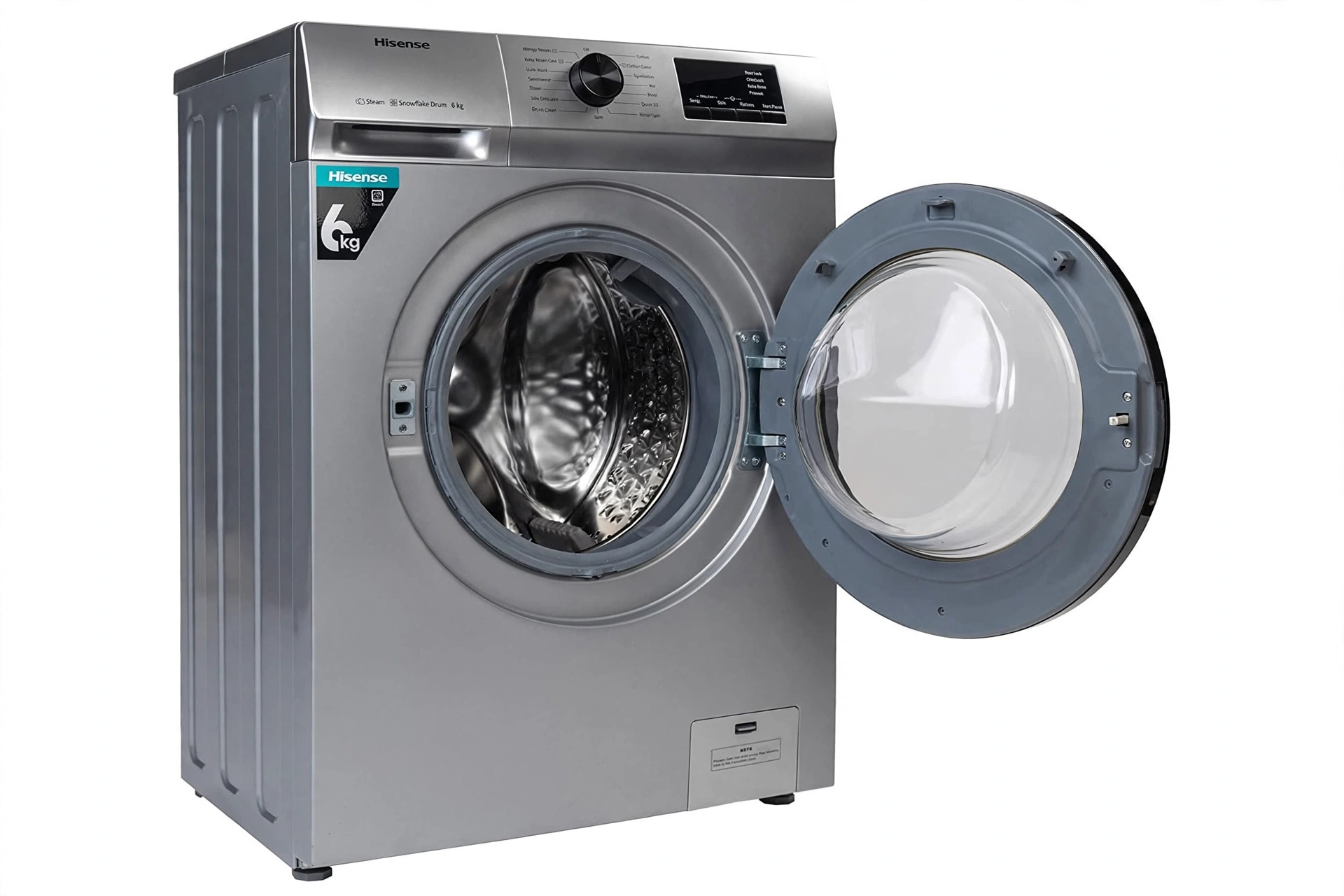 Hisense Lave-Linge Automatique Front Load 6Kg Silver - Modèle WFVC6010S / WFQP6012S - Moteur Inverter