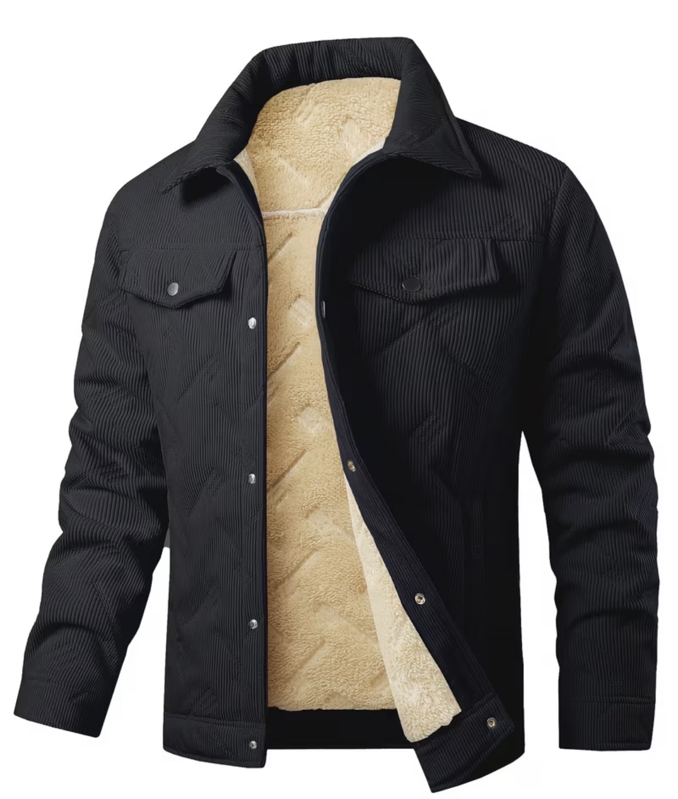 Nouveau manteau épais en velours