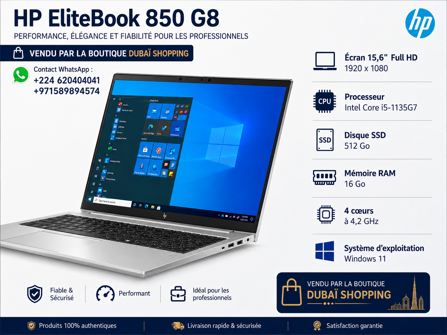 Ordinateur portable HP EliteBook Core i5