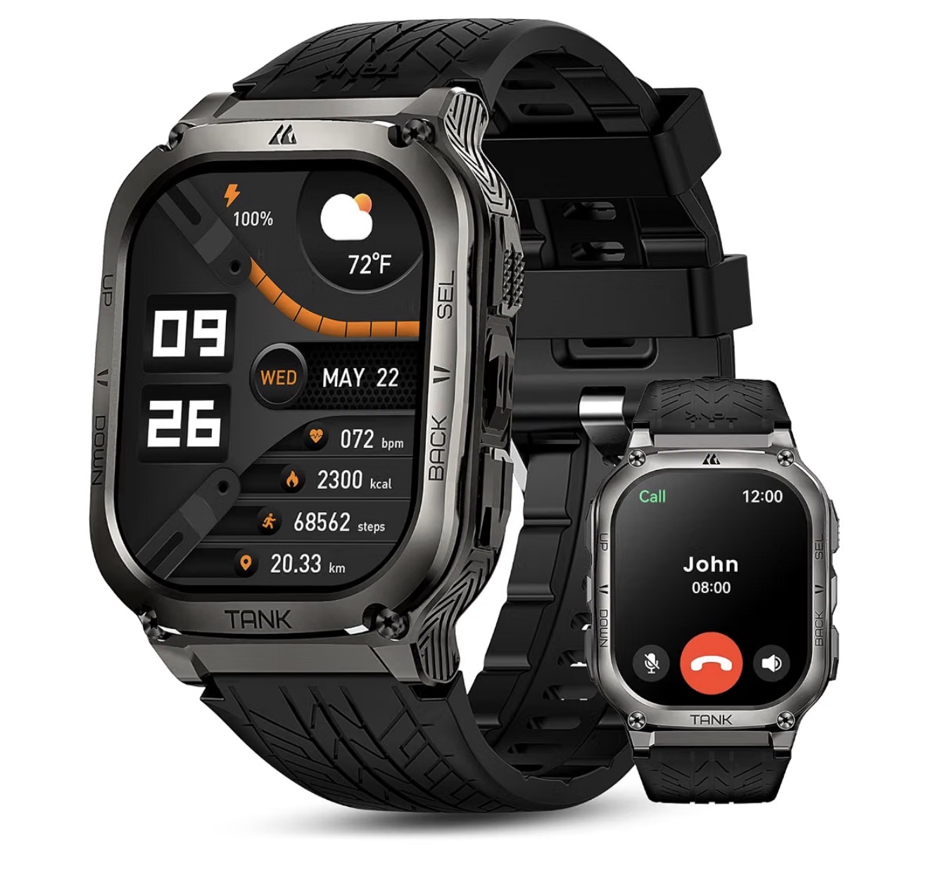 Montre connectée KOSPET Tank pour hommes et femmes