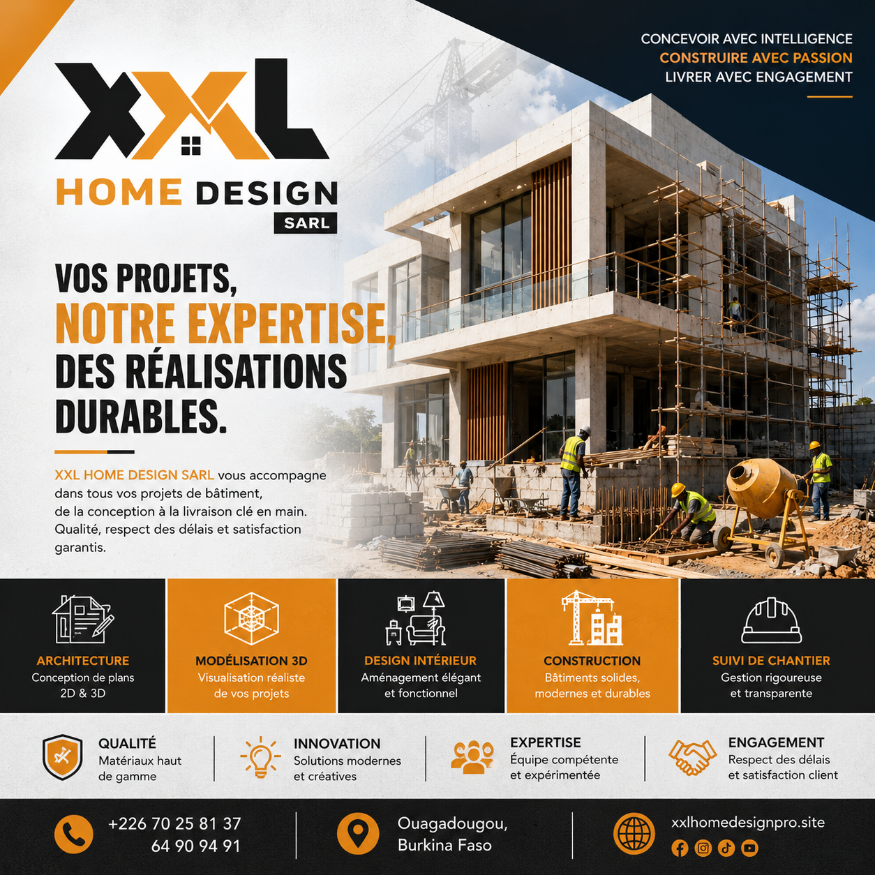 Conception architecturale & plans de construction